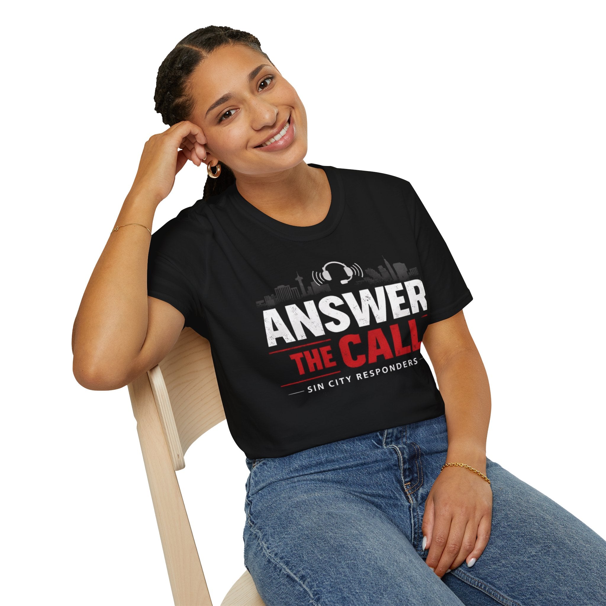 Answer the Call T‑Shirt — “The Voice You Pray Answers” RED Faith Rescue Tee