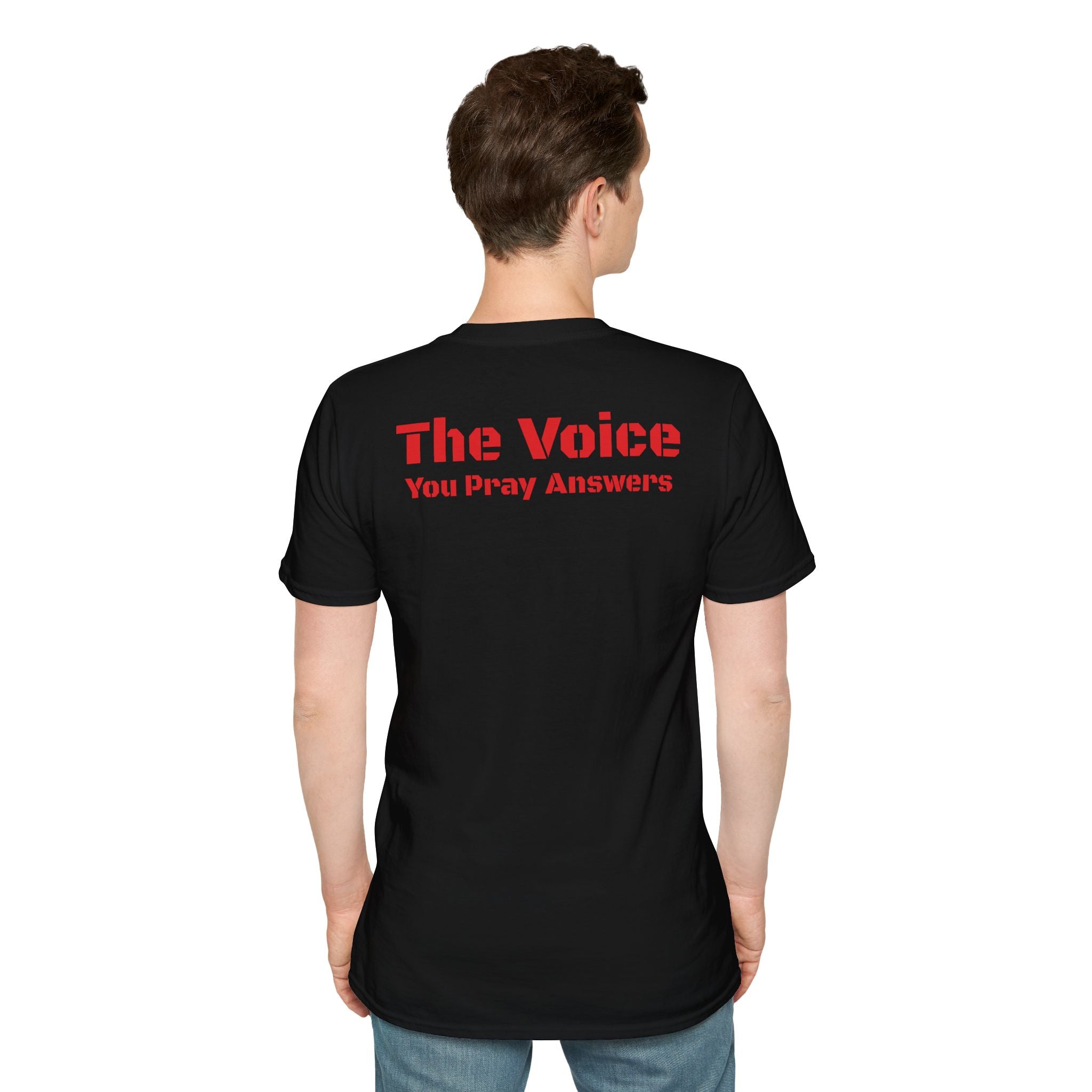 Answer the Call T‑Shirt — “The Voice You Pray Answers” RED Faith Rescue Tee
