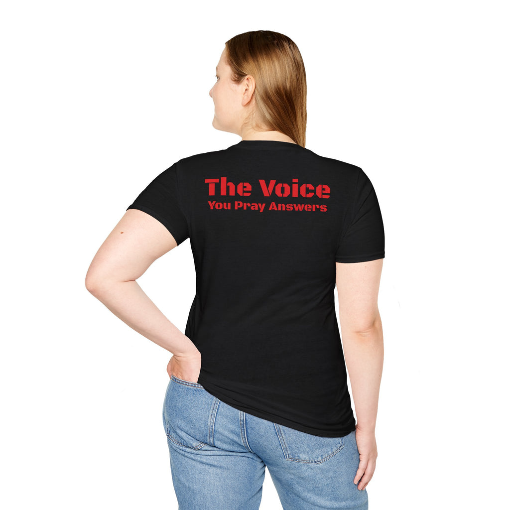 Answer the Call T‑Shirt — “The Voice You Pray Answers” RED Faith Rescue Tee