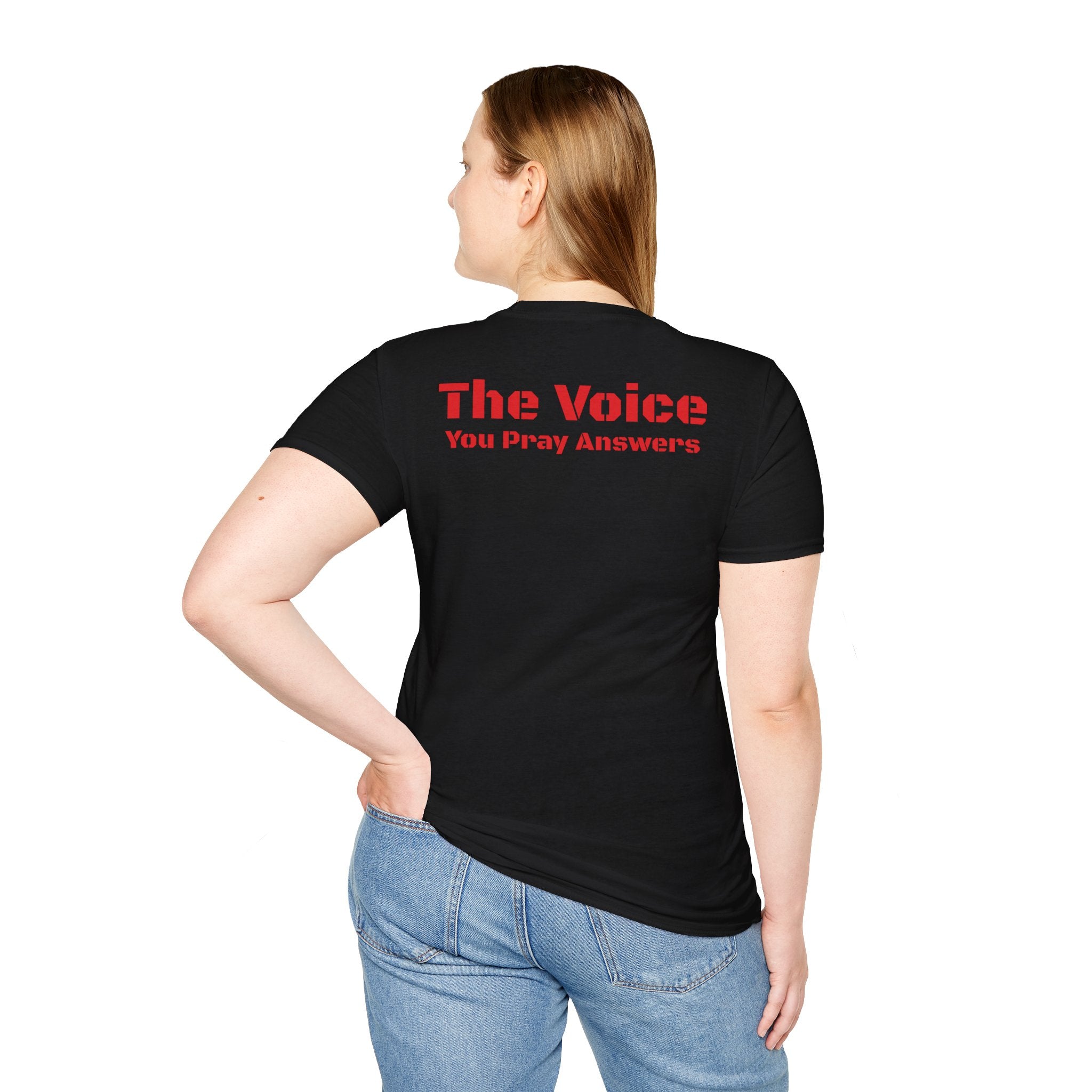 Answer the Call T‑Shirt — “The Voice You Pray Answers” RED Faith Rescue Tee
